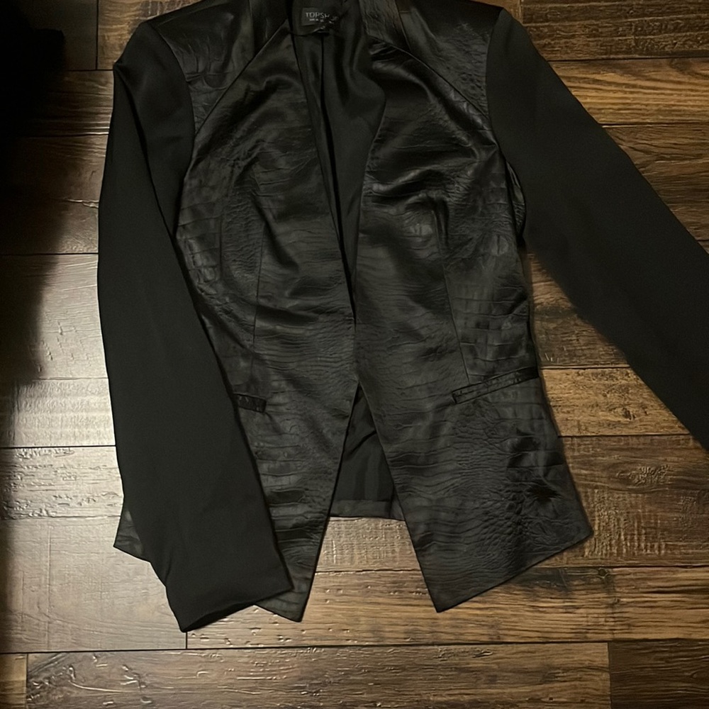TopShop Croc Print Blazer
